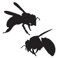 Bee silhouette art vector