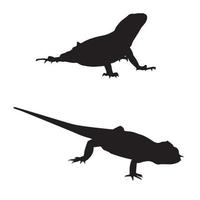 Lizard Silhouette Art vector