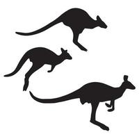 kangaroo silhouette art vector