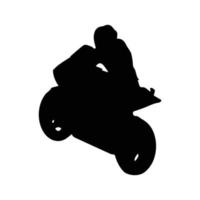 arte de silueta de motociclismo vector