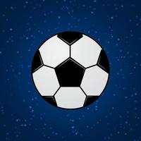 balón de fútbol en el espacio. universo del concepto de fútbol. vida sana, deporte y actividades en el mundo.plantilla para sus proyectos de diseño. vector