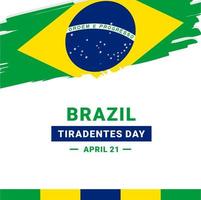 Brazil Tiradentes Day vector
