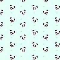 arte de píxeles de patrón de panda vector