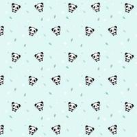 panda patrón lindo pixel art fondo vector