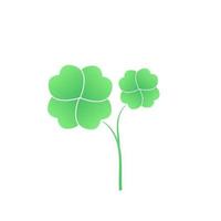 plantilla de símbolo de planta de la suerte verde abstracto, icono, logotipo, un árbol natural de la suerte sobre fondo blanco, vector de semilla de ecología vectorial, ilustración.
