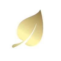 Golden leaf isolated design, a premium leaf mode and luxury style for logo, item, object, icon vector template.