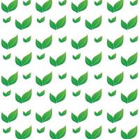 GREEN eaves pattern design, with growth of green leaves on white BG, green symble, icons, logo, object, spring and growing concepts vector