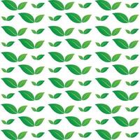 Group of green leaves in pattern design, Green leaves , white background in nature style green. green nature Pattern. Geometric green layout. Elements of leaves. Vector illustration.