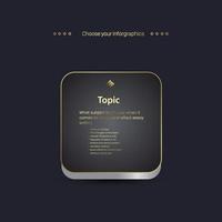 One Luxury premium rectangle buttons of Infographic design vector