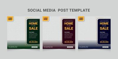 social media post or square banner template vector