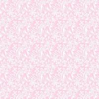 Doodle floral seamless pattern. Simple flower sketch drawing graphic vector wallpaper. Fabric print template. Romantic pink backdrop