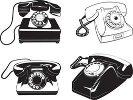 Retro Vintage Telephones vector