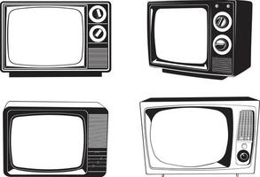 televisores retro vector