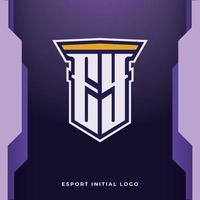 Initial EY with pillar, vector initial letter monogram esport, and gaming logo template