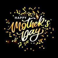 Happy Mother's Day Mom Calligraphy greeting card banner Background vector