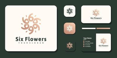 Luxury flower logo design inspiration. vector