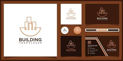 Creative Buildings real estate logo and business card reference vector