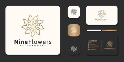 Luxury flower logo design inspiration vector