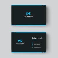 Minimal dark colour business card design template Premium Vector