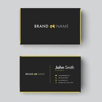 Minimal dark grey business card design template Premium Vector