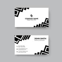 Minimal corporate black and white business card design template vector