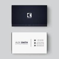 Minimal business card flat design template vector Premium Vector