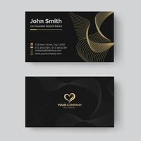 Minimal dark colour business card design template Premium Vector