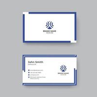 Minimal corporate blue colour business card design template vector