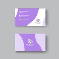 Minimal And Simple business card design template vector