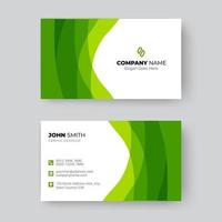 Minimal and Simple Green business card design template vector