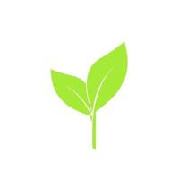 bio elemento ecológico verde natural, logotipo, plantilla de diseño de iconos, elementos de concepto verde para el diseño de semillas de plantas y vector de árbol de primavera de crecimiento en la ilustración.