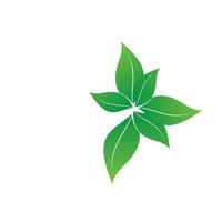green leaves logo design, concept of green growth symbol, Modern green element template vector