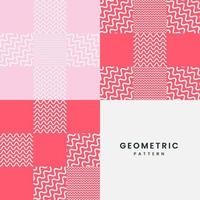 Modern PINK color of geometric texture templates design with text description. Modern abstract covers design with Cool shapes composition vector