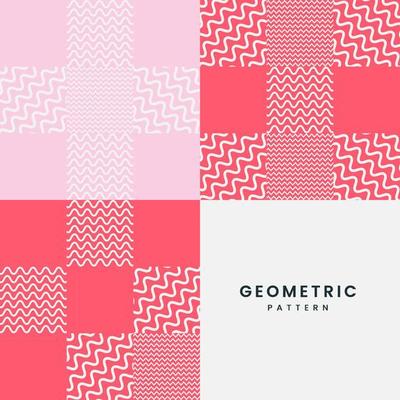 Modern PINK color of geometric texture templates design with text description. Modern abstract covers design with Cool shapes composition