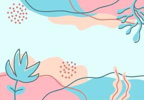 Abstract Modern background hand-drawn with different shapes of colors spots lines vector