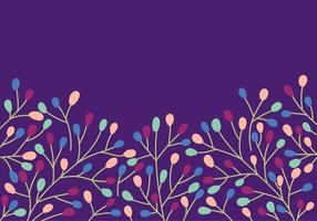 Bright abstract background template design with branches and flowers berries vector