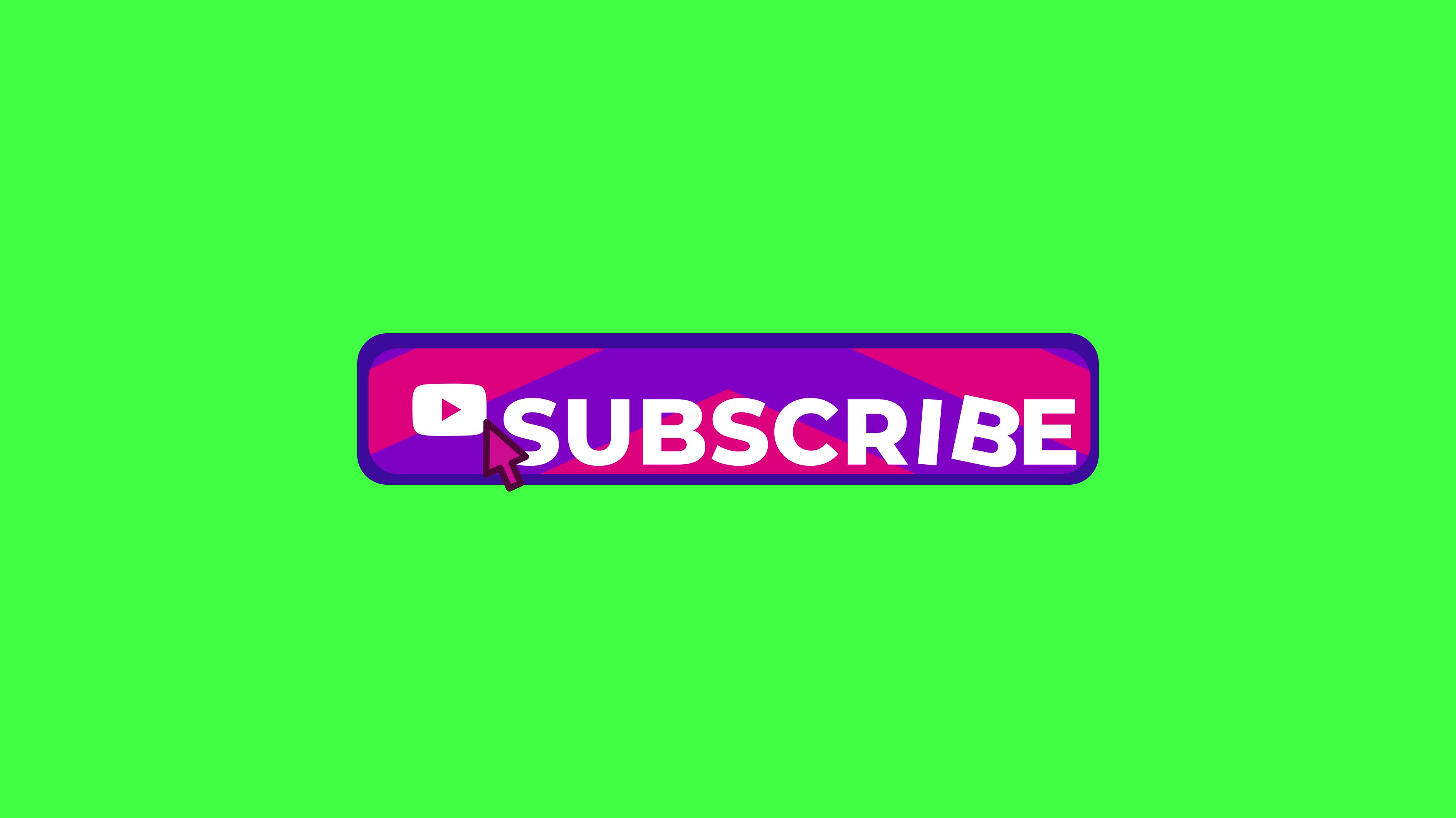 Youtube Subscribe Button V19 Green Screen background 7176658 Stock ...