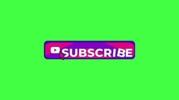 Youtube Subscribe Button V19 Green Screen background video