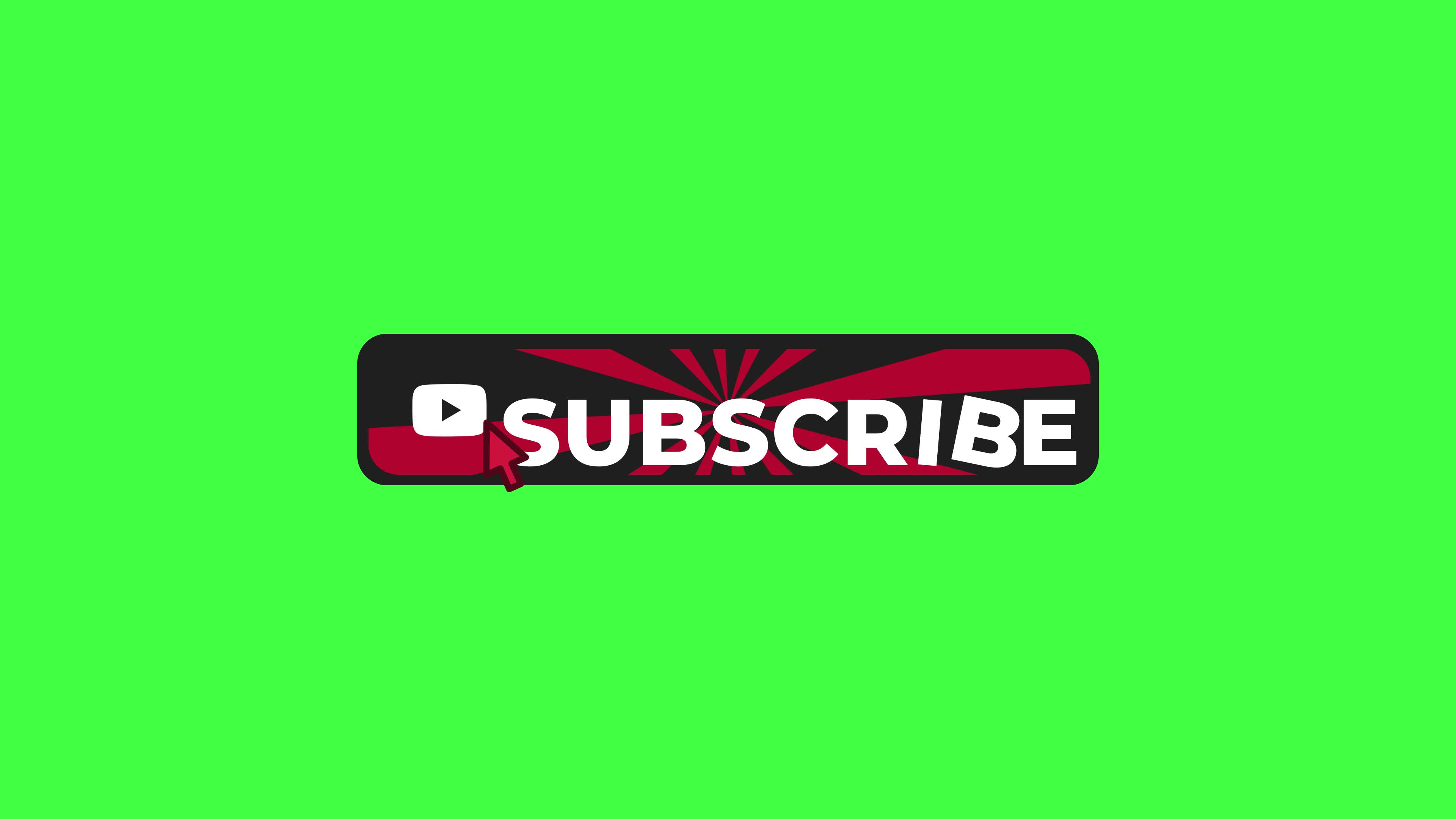 Youtube Subscribe Button V20 Green Screen background 7176661 Stock