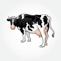 Vector illustration of a cow. A illustration for dairy, product or farm company.