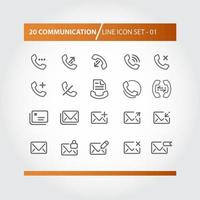 Simple Set of Phones and Mail Related Vector Icons for Your Site or Application. Icons Set Vector Template.