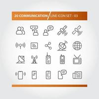 conjunto simple de iconos vectoriales relacionados con signos o símbolos de comunicación para su sitio o aplicación. conjunto de iconos de plantilla vectorial. vector