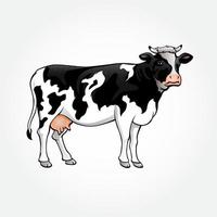 A cow vector illustration. A illustration for dairy, product or farm company.