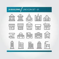 Simple Set of Building Related Vector Icons for Your Site or Application. Icons Set Vector Template.