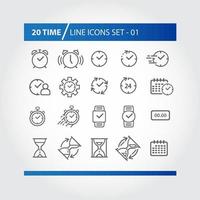 Simple Set of Time - Line Related Vector Icons for Your Site or Application. Icons Set Vector Template.