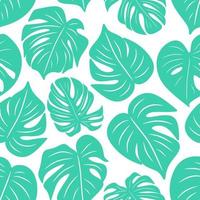 Seamless floral pattern with monstera leaves vector