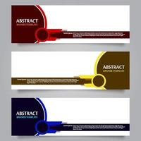 Set of Horizontal Abstract Banner Template. Modern Horizontal Banner. Header Template vector