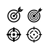 Target icon set. Isolated target vector suitable for graphic resources, infographic elements, marketing, business.