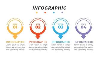 Business data visualization. Process chart. Abstract elements of graph, diagram with 4 steps, options, parts or processes. Creative concept for infographic. vector