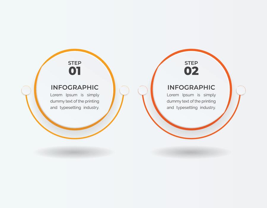 2 Step Infographic Vector Art, Icons, and Graphics for Free Download